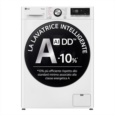 LG - Lavatrice AI DD F4R7011TSWB 11 Kg Classe A-Bianca