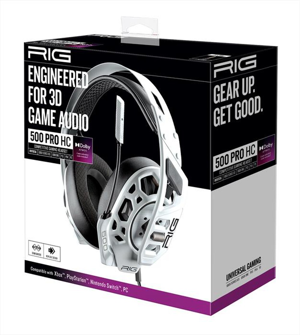 "NACON - CUFFIE GAMING RIG 500 PRO HC GEN 2 MULTIP-Bianco"