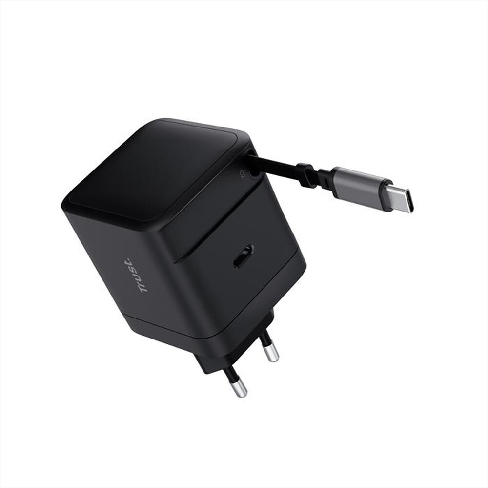 Immagine del prodotto TRUST - Caricabatteria retrattile USB-C PD da 65 W-Black