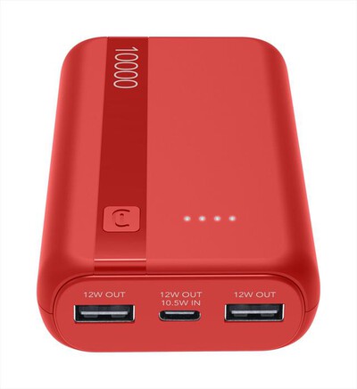 CELLULARLINE - POWER BANK ESSENTIAL 10000-Rosso