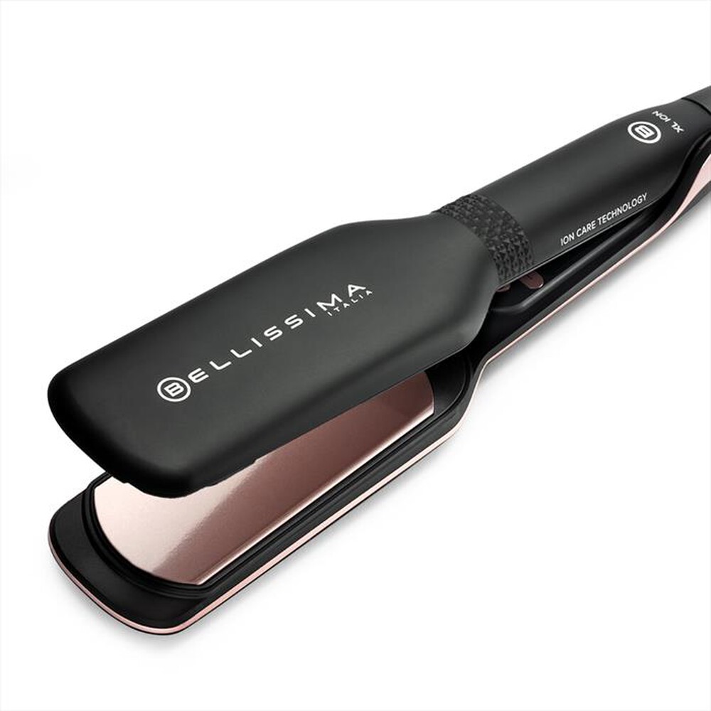 "BELLISSIMA IMETEC - PIASTRA LARGA PER CAPELLI XL ION-Nero, Rosa"