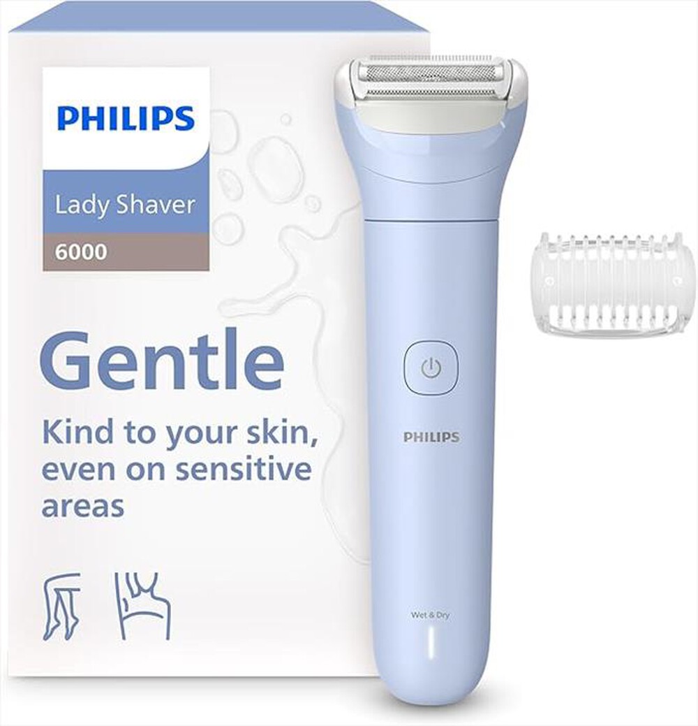 PHILIPS - Depilatore SERIE 6000 BRL127/00-azzurro