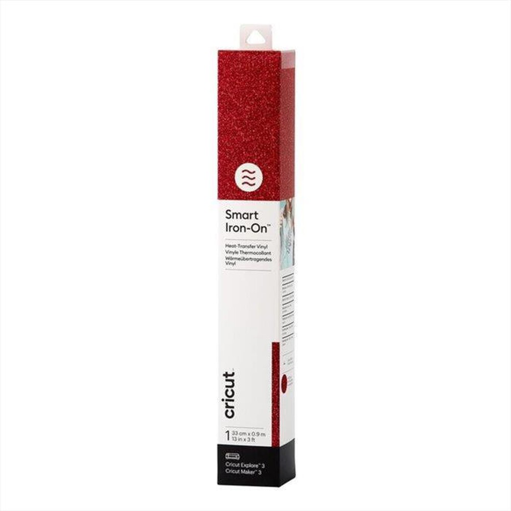 Immagine del prodotto CRICUT - SMART IRON ON - 1 FOGLIO-Glitter red