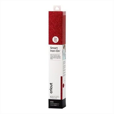 CRICUT - SMART IRON ON - 1 FOGLIO-Glitter red