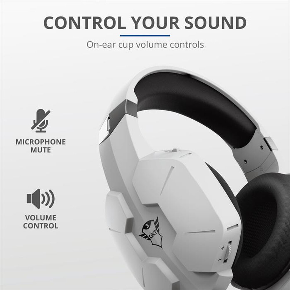 "TRUST - GXT323W CARUS HEADSET PS5-White/Black"