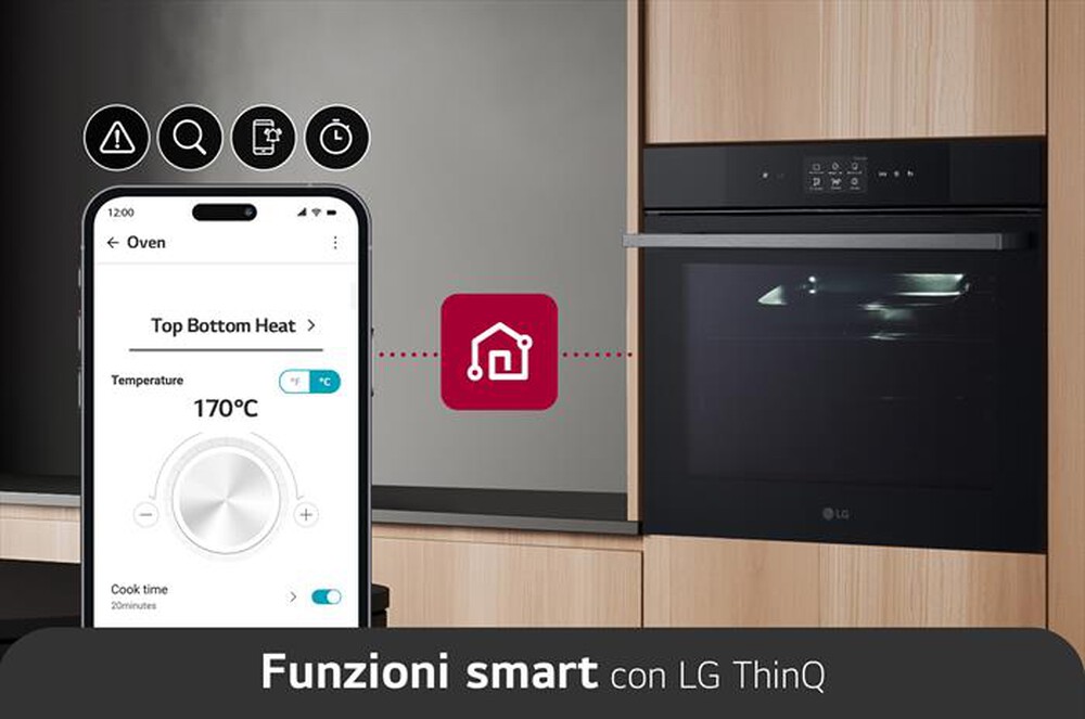 "LG - Forno incasso elettrico INSTAVIEW WSED7665B A++-Black Steel"