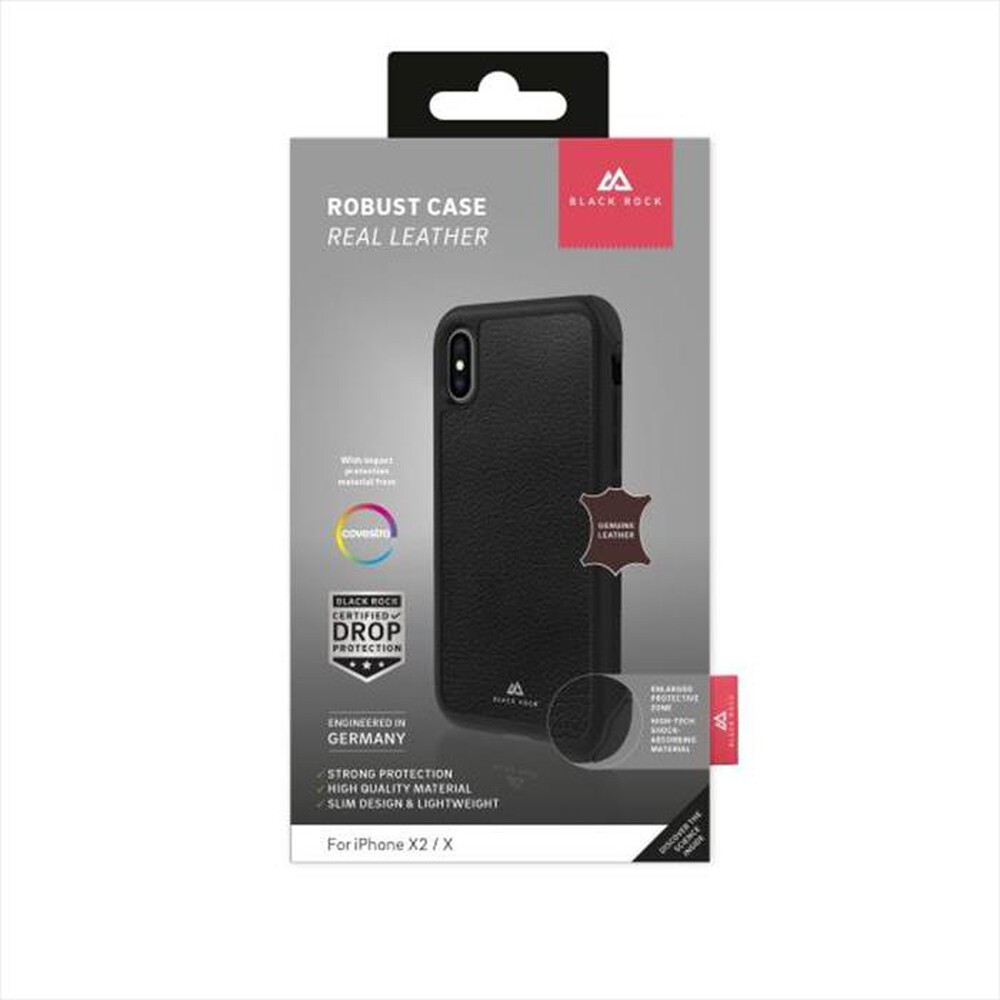 "BLACK ROCK - 1060RRL02 COVER IPHONE XS/IPHONE X-Nero"