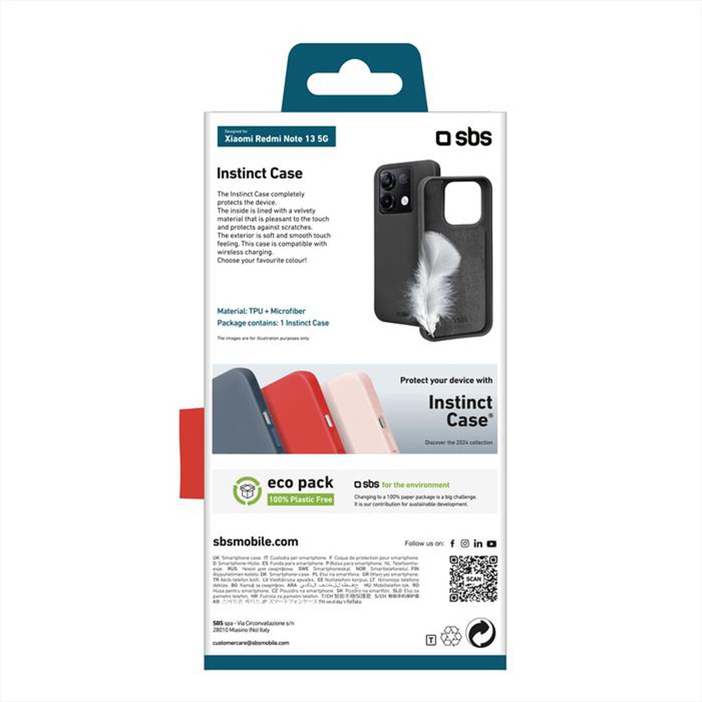 "SBS - Cover TEINSTXIRNO135GK Xiaomi Redmi Note 13 5G-Nero"