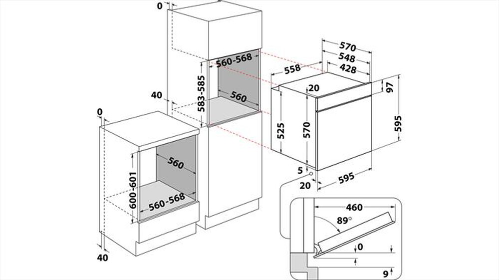 Immagine del prodotto HOTPOINT ARISTON - Forno incasso elettrico HAO 255HS X ACTIVESTEAM