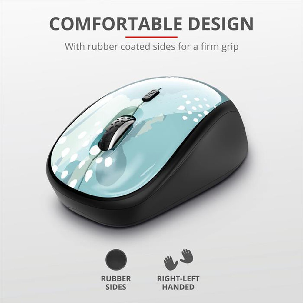 "TRUST - YVI WIRELESS MOUSE-blue brush"