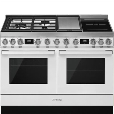 SMEG - Cucina a gas CPF120IGMPWH Classe A+-Bianco