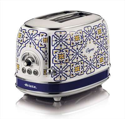 ARIETE - 0155/1C Tostapane 2 fette Capri senza pinze-Blue,Multicolour