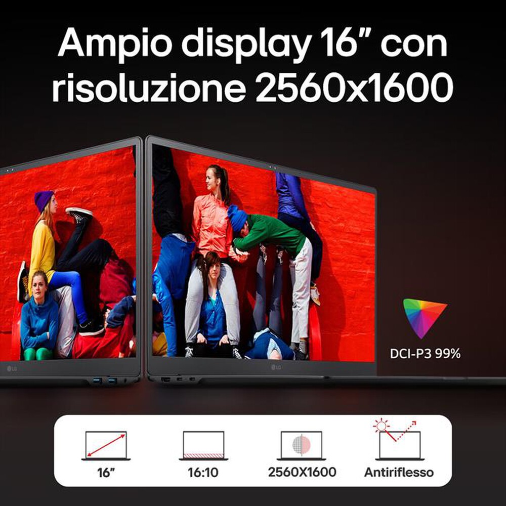 "LG - Notebook GRAM 16Z90S 16\" ultraleggero 512GB SSD-Grigio"