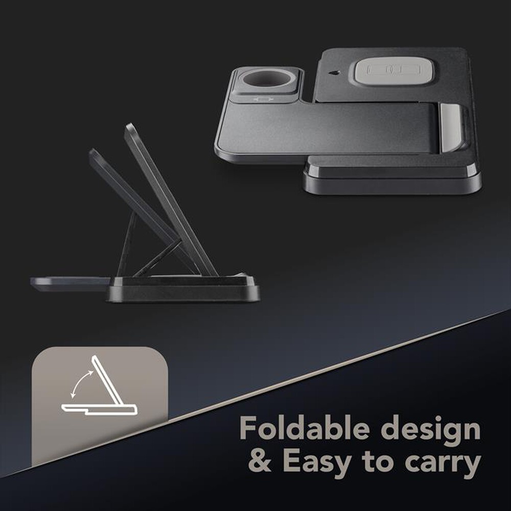Immagine del prodotto CELLULARLINE - Triple Station 3 in 1 WIRESTAND3IN1FBK-Nero