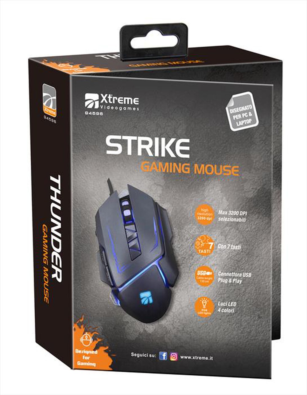 "XTREME - STRIKE GAMING MOUSE-NERO"