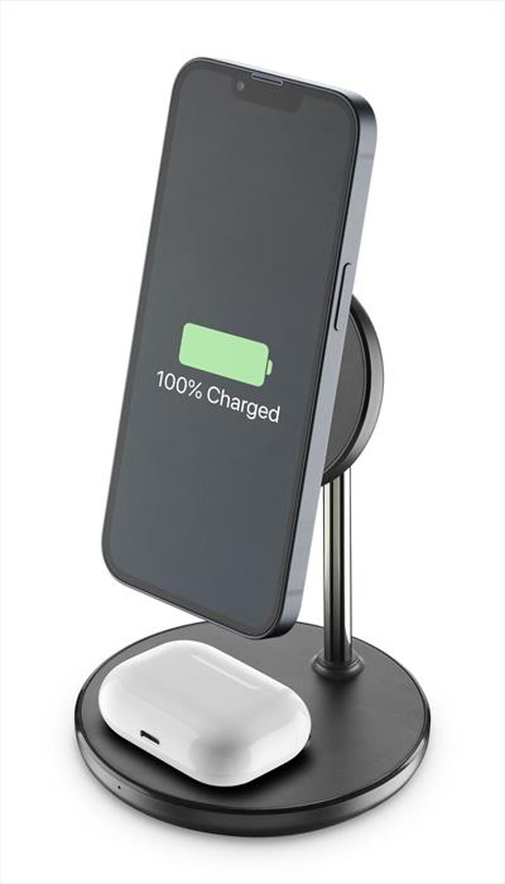 "CELLULARLINE - Supporto tavolo ricarica wireless MAGSF2IN1WIRK-Nero"
