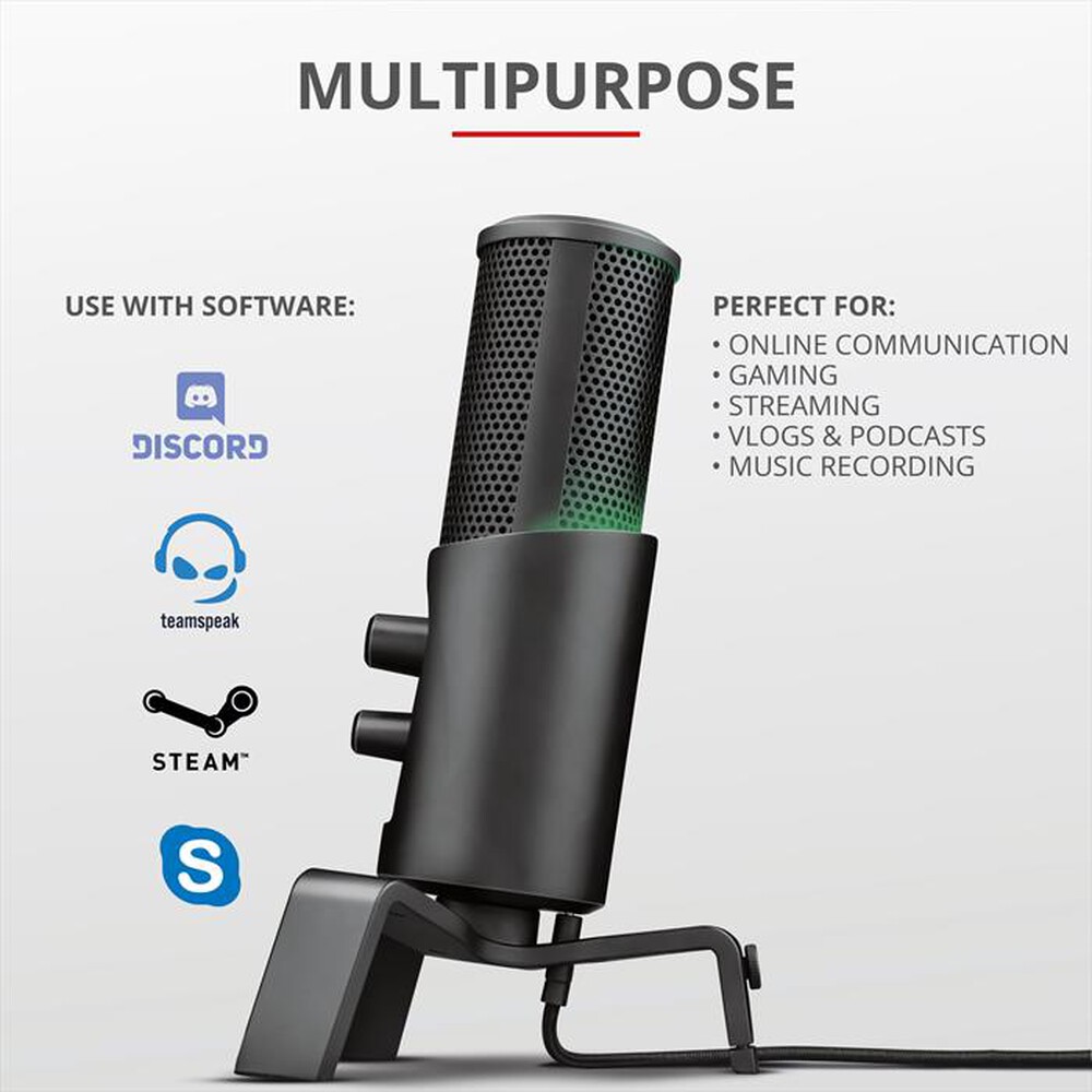 "TRUST - GXT258 FYRU 4IN1 STREAMING MIC-Black"