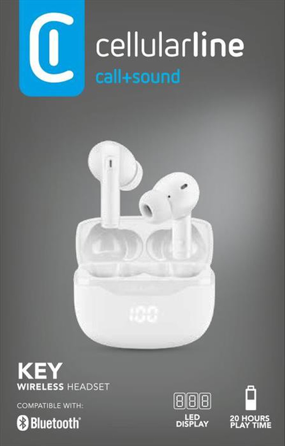 Immagine del prodotto CELLULARLINE - Auricolari TWS KEY-Bianco