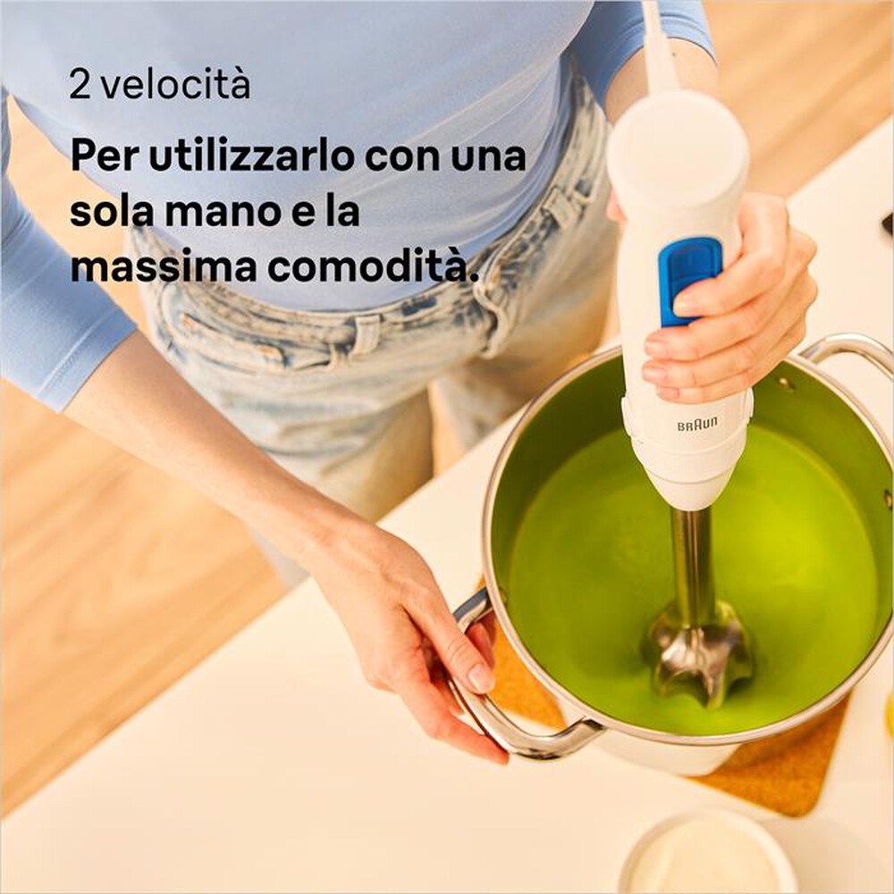 Immagine del prodotto BRAUN - Frullatore a immersione Minipimer MQ3005WH CREAM-Bianco/Blu