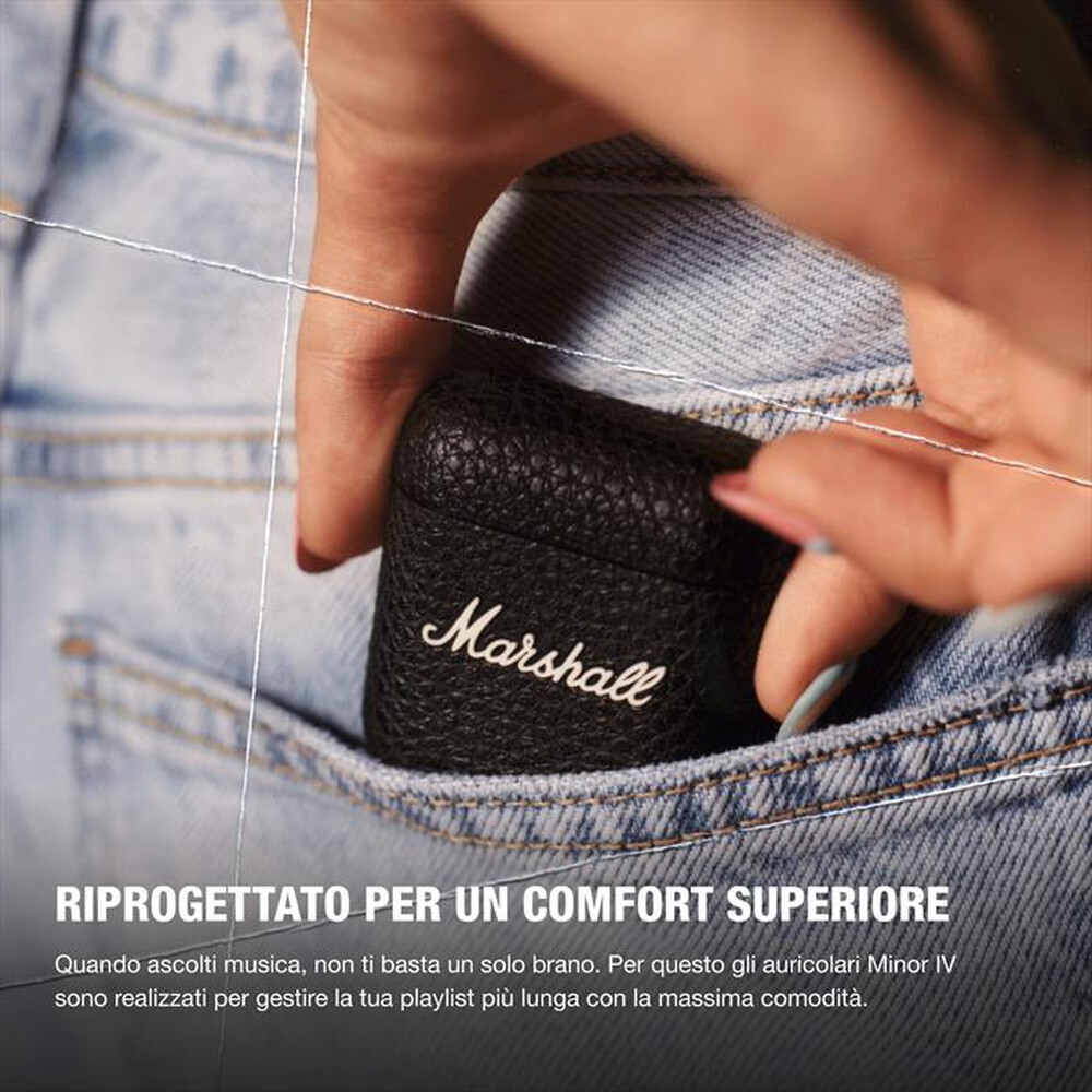 "MARSHALL - Auricolare bluetooth Minor IV TWS-Nero"
