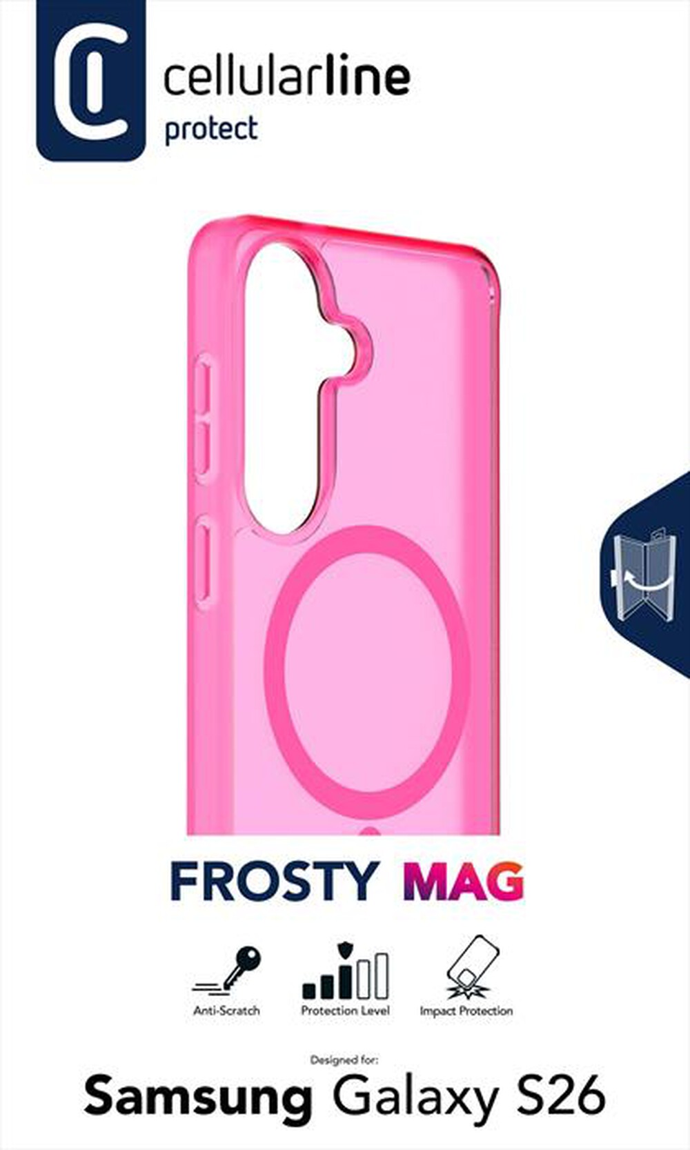 Immagine del prodotto CELLULARLINE - Cover FROSTY MAG per Galaxy S26-Trasparente