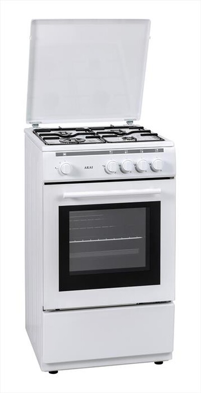 AKAI - Cucina a gas CUCINA COOK5050NV Classe A-Bianco