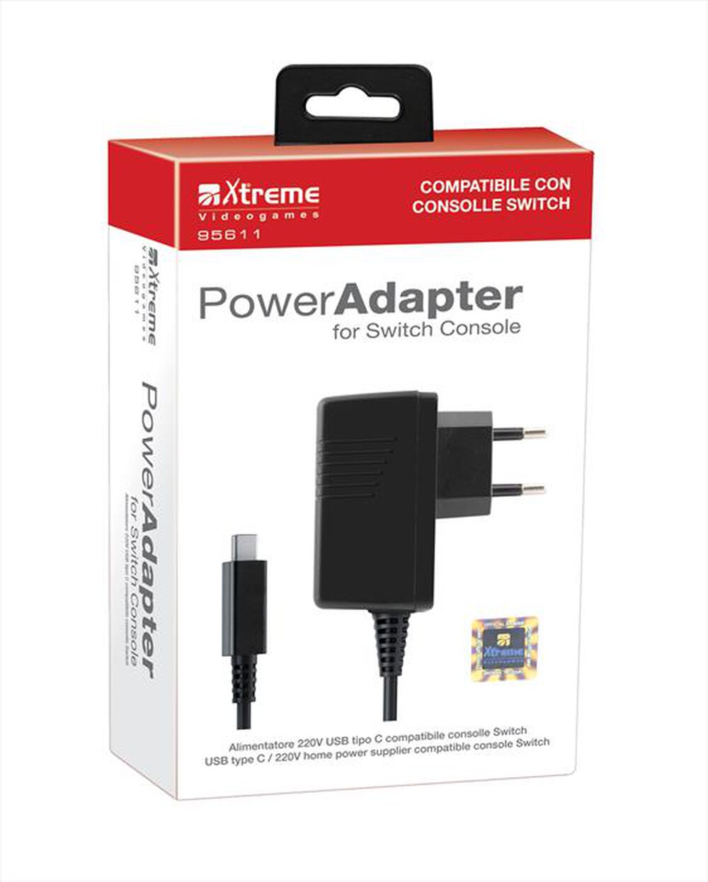 "XTREME - 95611 - Switch Power Adapter type C-NERO"