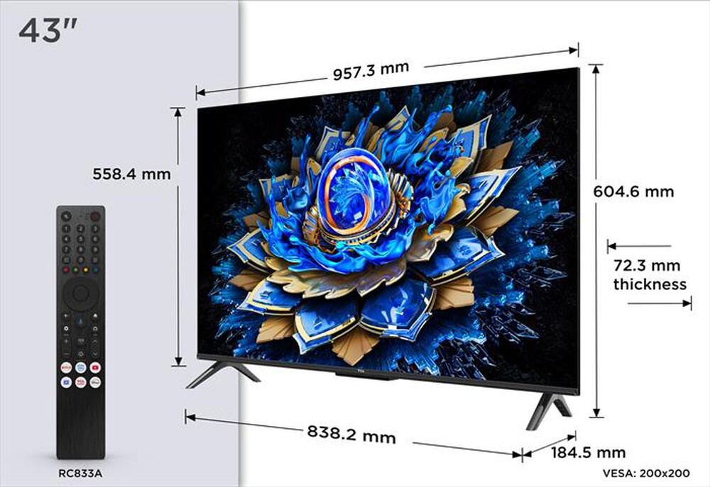 Immagine del prodotto TCL - 43T69C-Nero