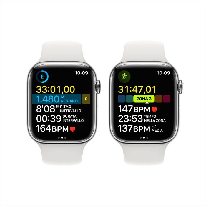 APPLE Watch Series 8 GPS Cellular 45mm Acciaio Argento