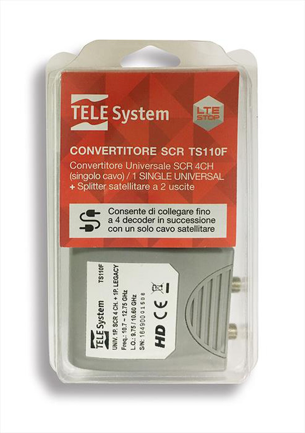 Immagine del prodotto TELESYSTEM - Blister LNB SCR TS110F-GREY