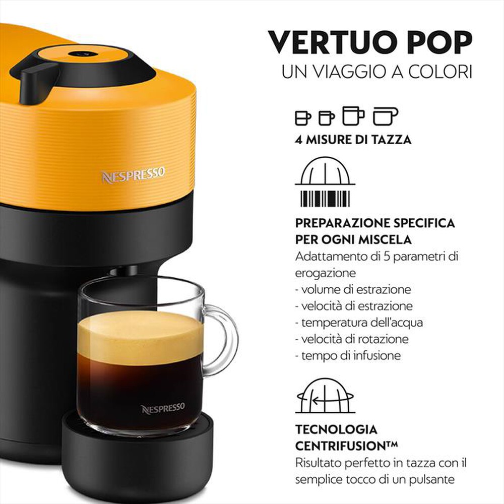"DE LONGHI - Macchina da caffè VERTUO POP ENV90.Y Nespresso-Giallo"