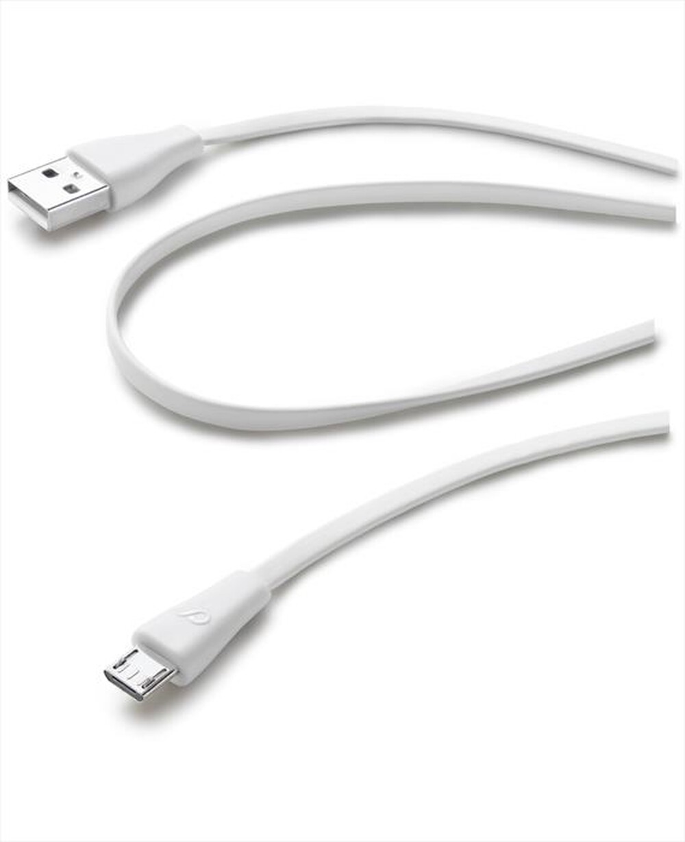 "CELLULARLINE - Flat USB data cable-Bianco"