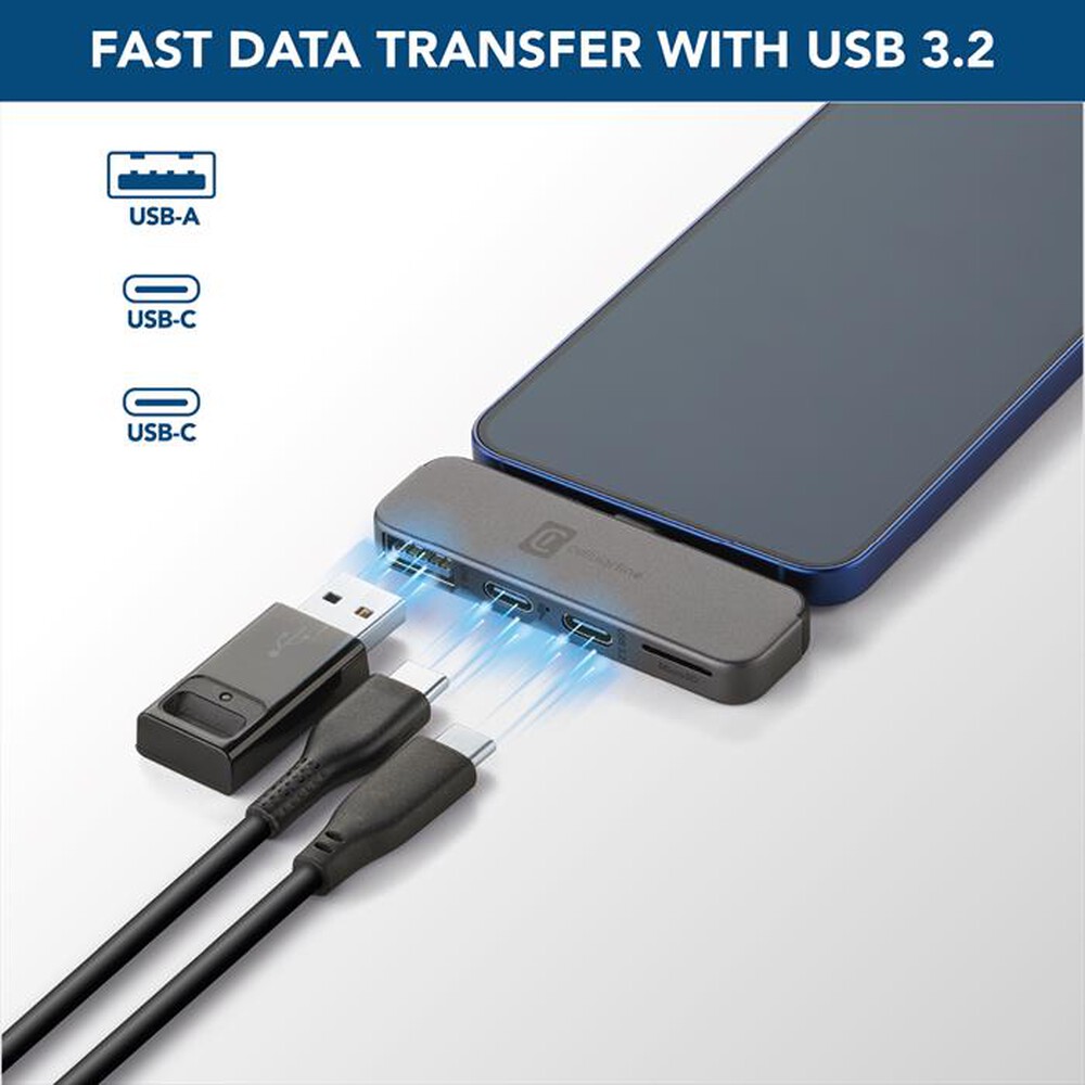 Immagine del prodotto CELLULARLINE - SMARTPHONE HUB 4-Nero