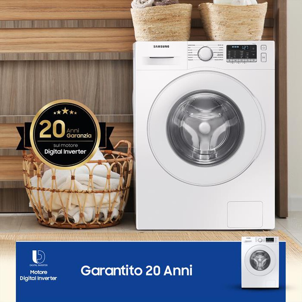 "SAMSUNG - Lavatrice WW90TA046TT/ET 9 Kg Classe A-BIANCO OBLO' Crystal WHITE"