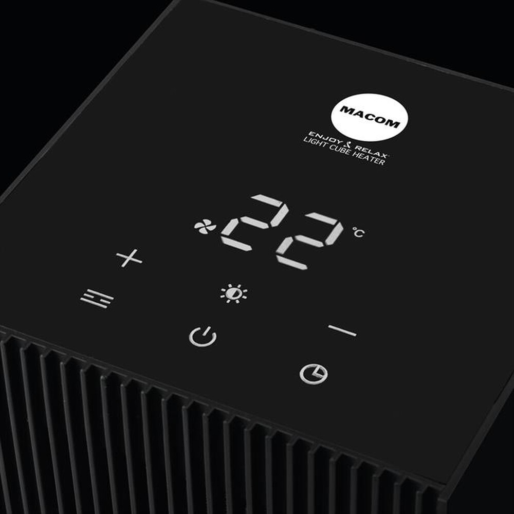 "MACOM - Termoventilatore LIGHT CUBE HEATER-Nero"