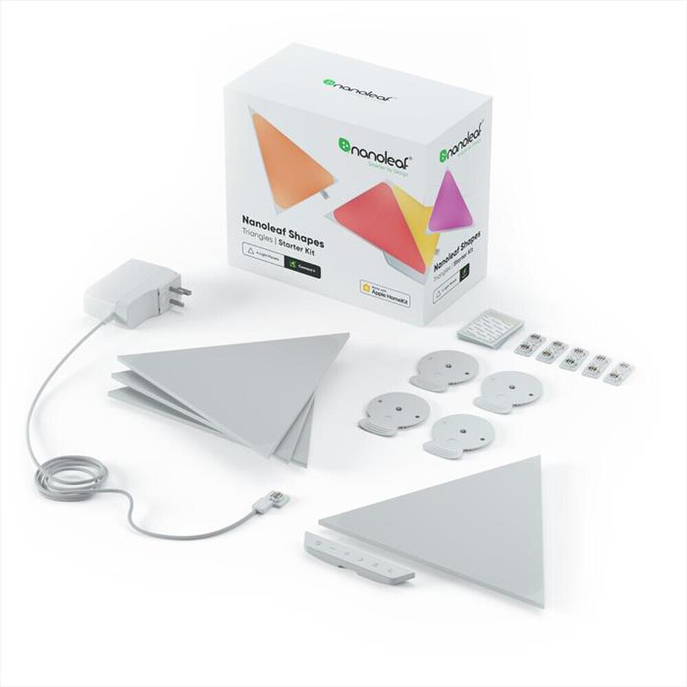 "NANOLEAF - SHAPES SMARTER KIT - 4 TRIANGOLI LUMINOSI-WHITE"