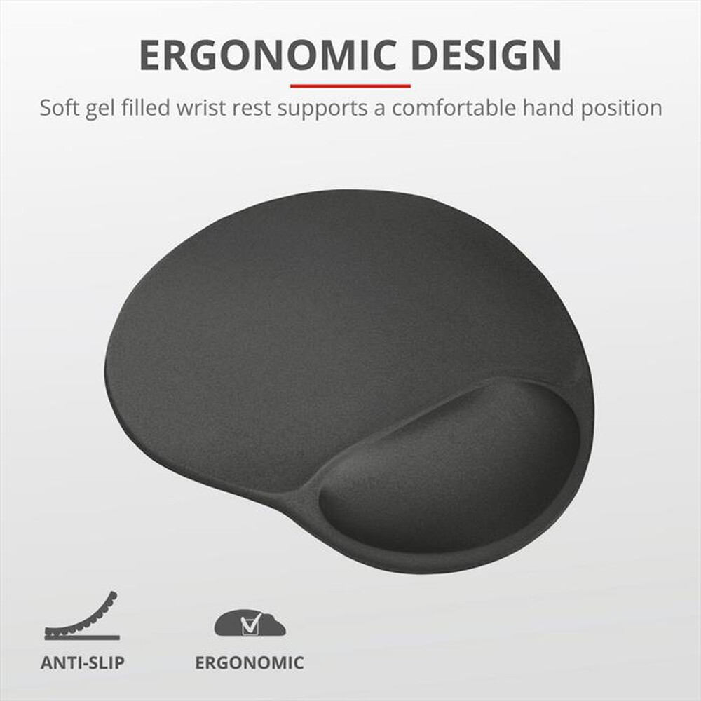 "TRUST - Bigfoot Gel Mouse Pad - Black - Black"