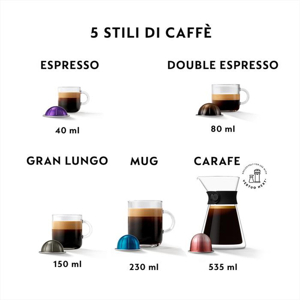 Immagine del prodotto DE LONGHI - VERTUO NEXT NESPRESSO ENV120.W MACCHINA PER CAFF&Egrave;-Bianco