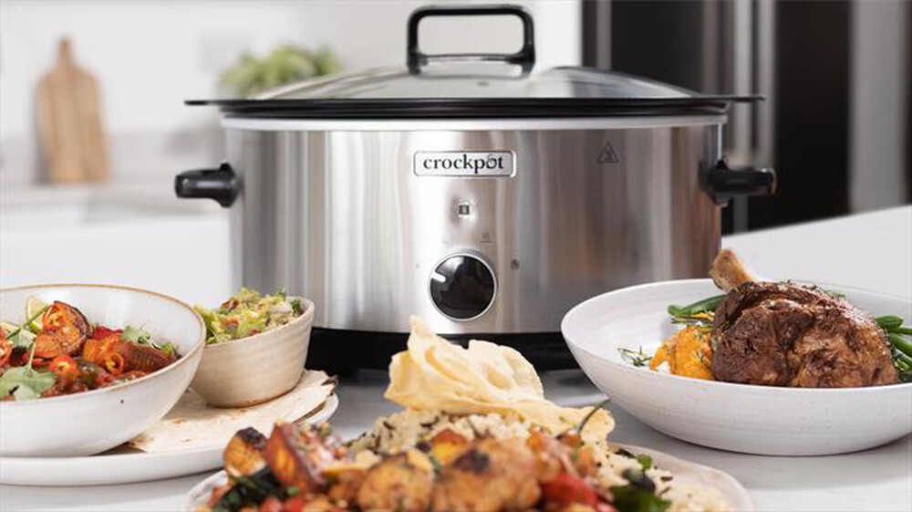 "Crock Pot - SLOW COOKER 3,5 LT SIZZLE&STEW-Silver"