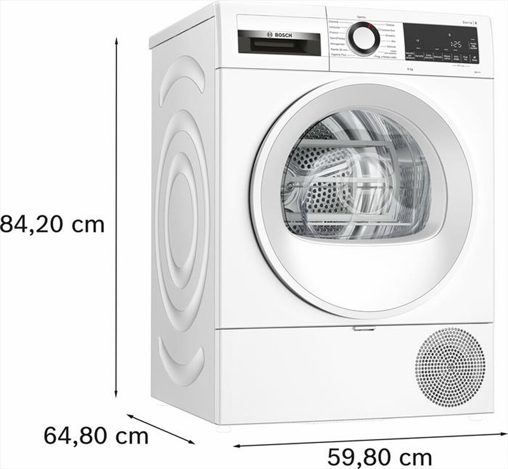 "BOSCH - Asciugatrice WQG233D1IT - 8 Kg - A+++-Bianco"