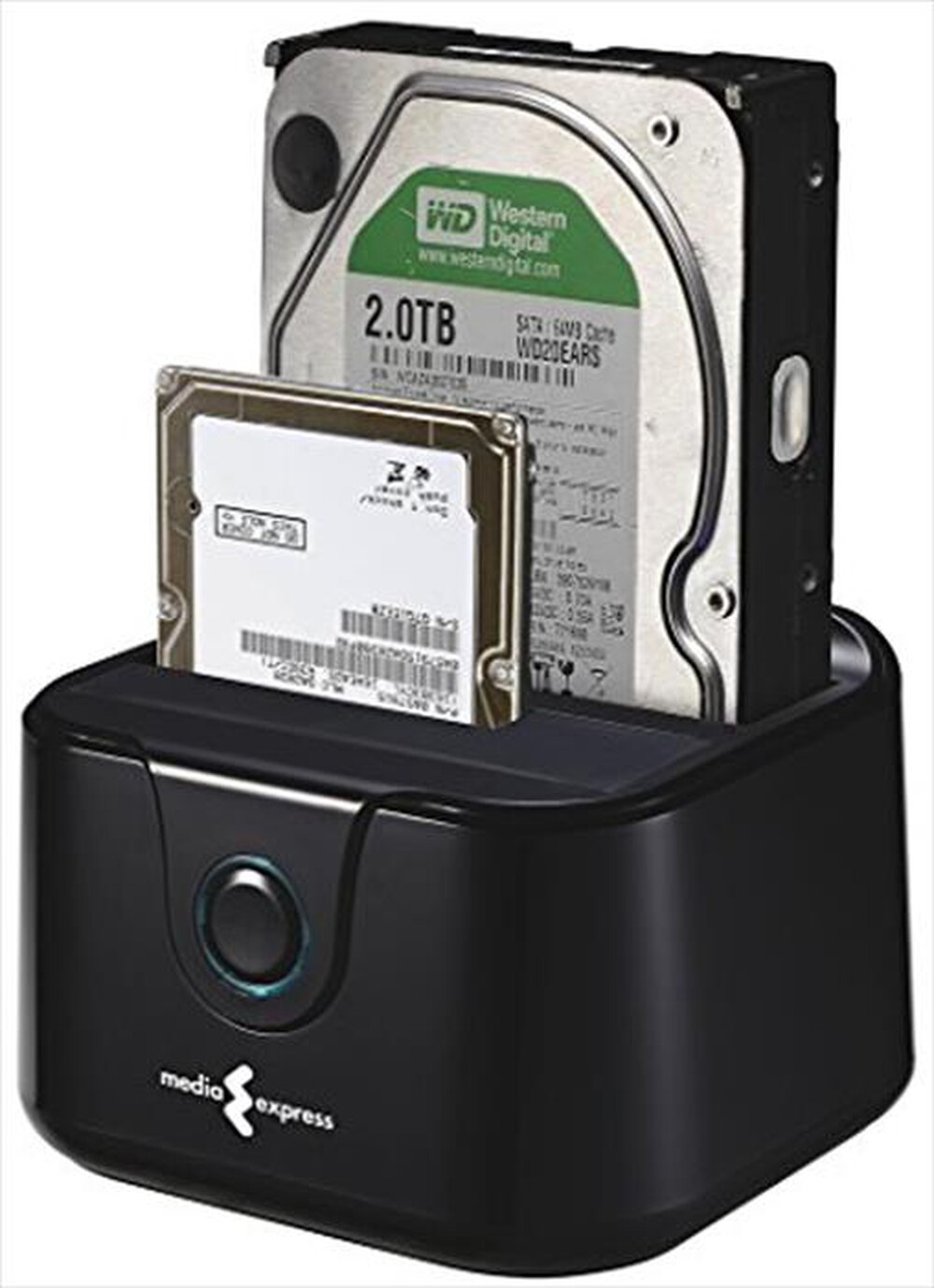 "MEDIA EXPRESS - DUALDOCK STATION DUPLICATORE USB 3.0 HDD 2,5 E 3,5-NERO"