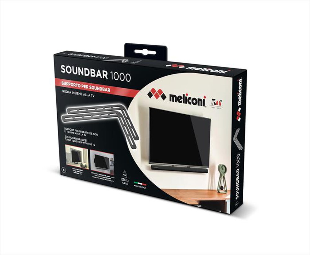"MELICONI - Sound Bar 1000 - Supporto per Sounbar-Nero"