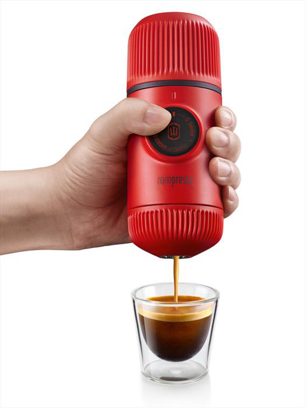 "WACACO - Macchina per caffè espresso NANOPRESSO+BAG-ROSSO"