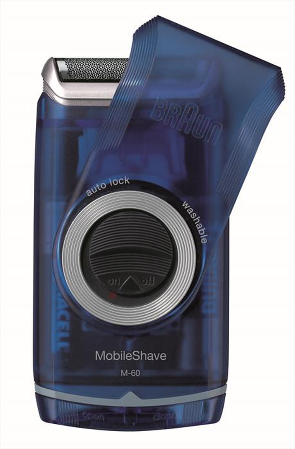 "BRAUN - M-60B Mobile Shave - Blu trasparente"