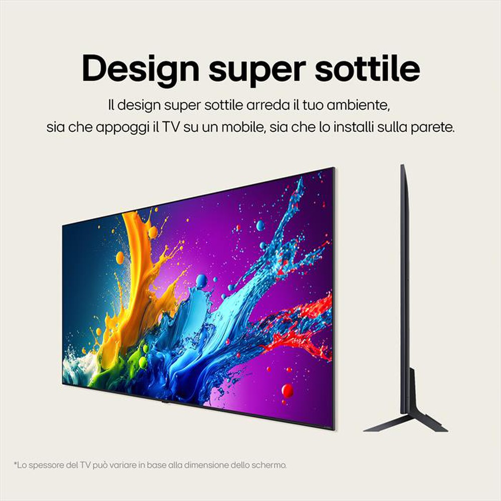 "LG - Smart TV QNED Serie 80 UHD 4K 75\" 75QNED80T6A-Blu"