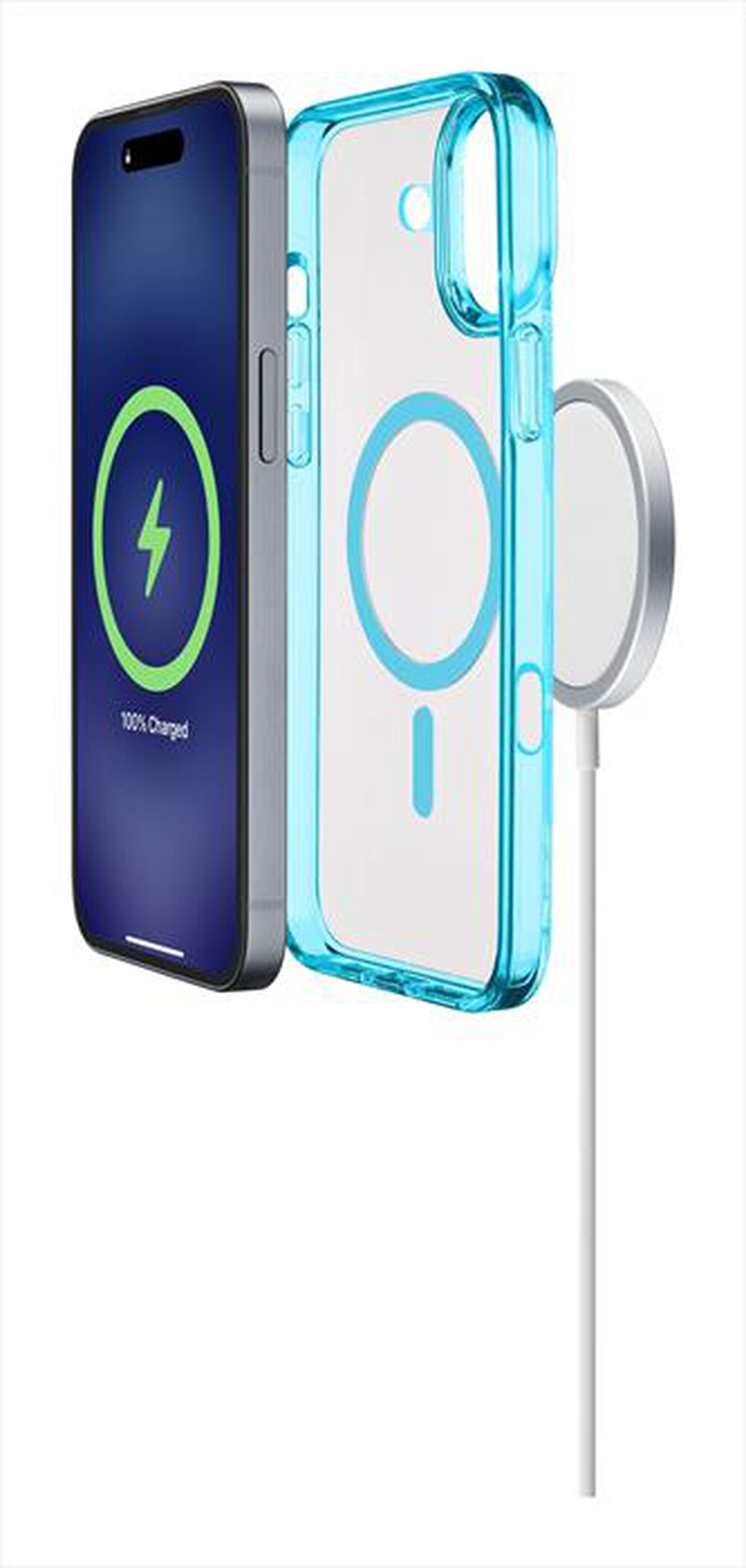 "CELLULARLINE - Cover case ICONIC MAG per iPhone 16-Blue"
