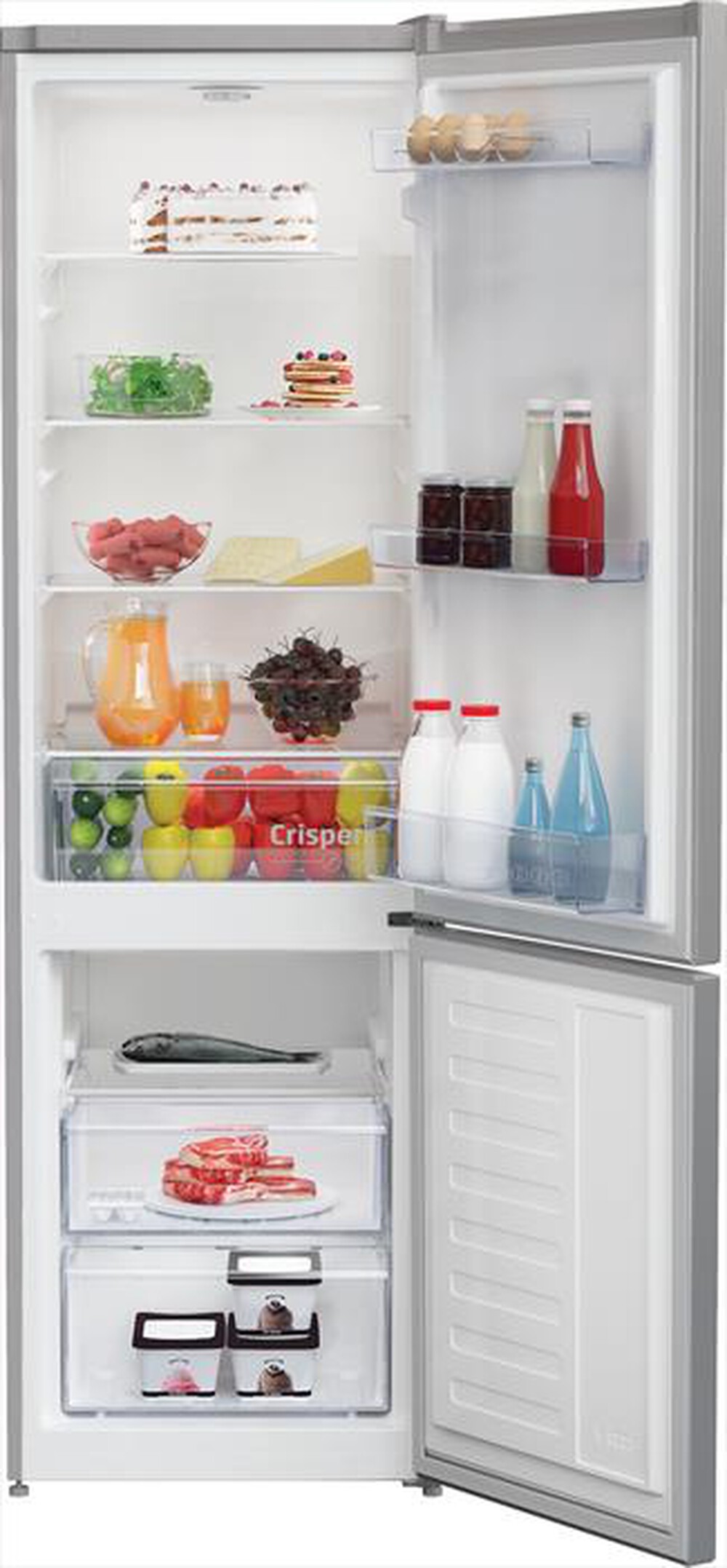 "BEKO - Frigorifero combinato RCSA300K40SN Classe E 291 lt-Argento"