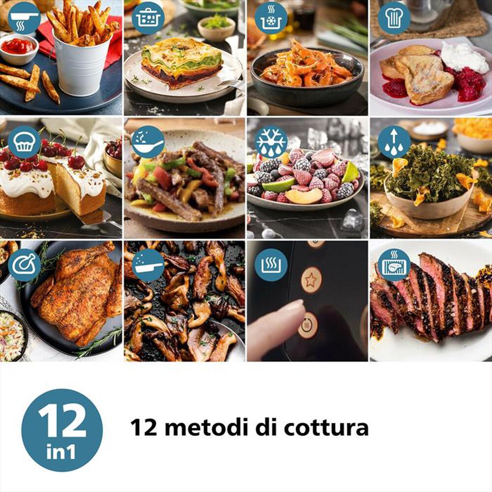 Immagine del prodotto PHILIPS - Friggitrice ad aria series 1000 DA 4.2L NA120/00-Nero