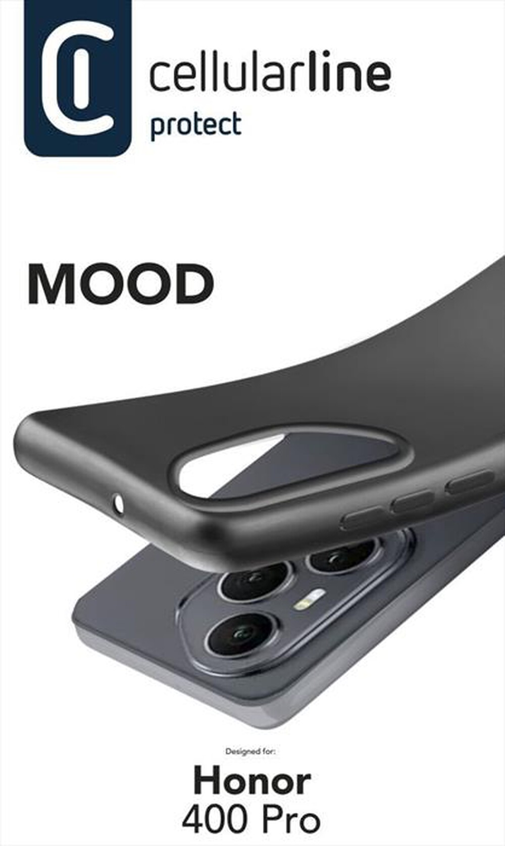 Immagine del prodotto CELLULARLINE - MOOD - HONOR 400 PRO CUSTODIA FLESSIBILE IN GOMMA-Nero