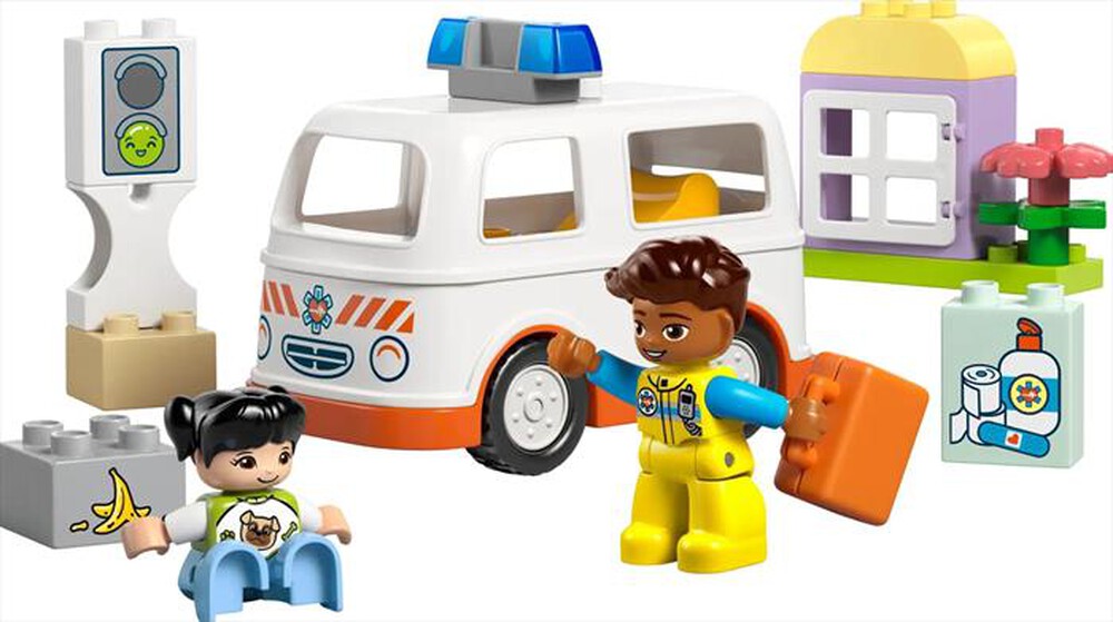 "LEGO - DUPLO Ambulanza e autista - 10447-Multicolore"